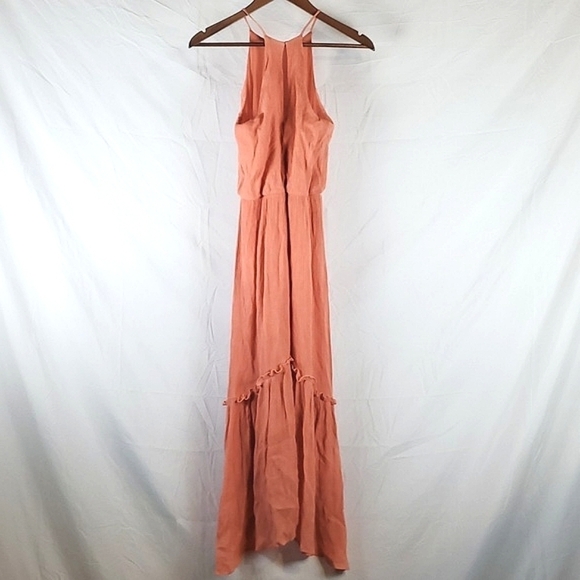 All In Favor Peach Pink‎ Midi Dress - Picture 8 of 11
